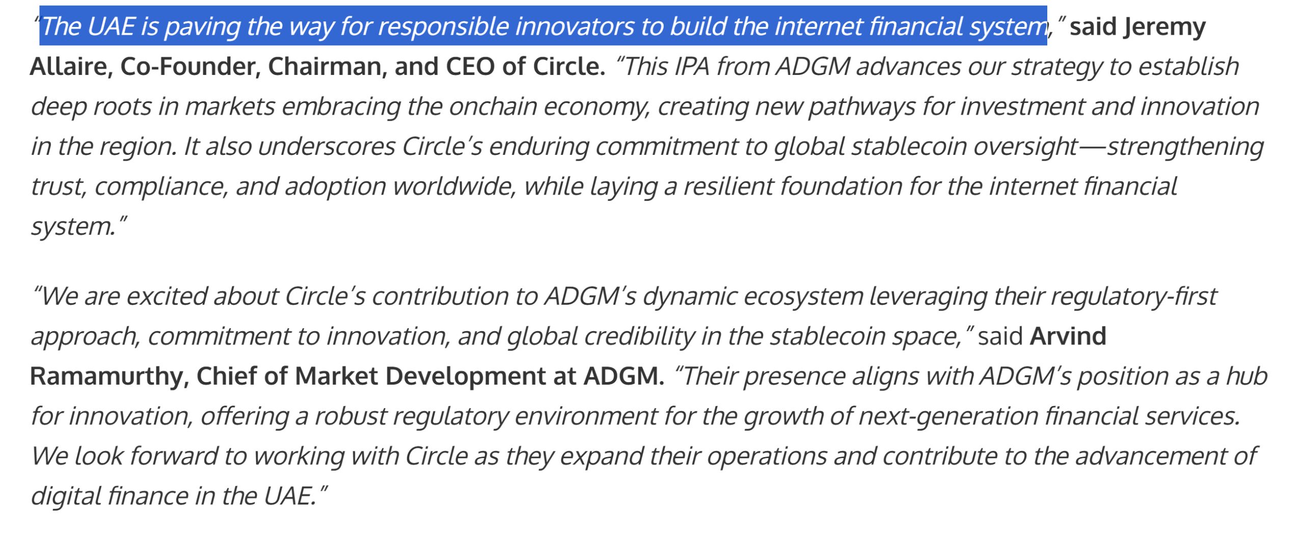 Circle gets Abu Dhabi regulatory nod to expand in Middle East