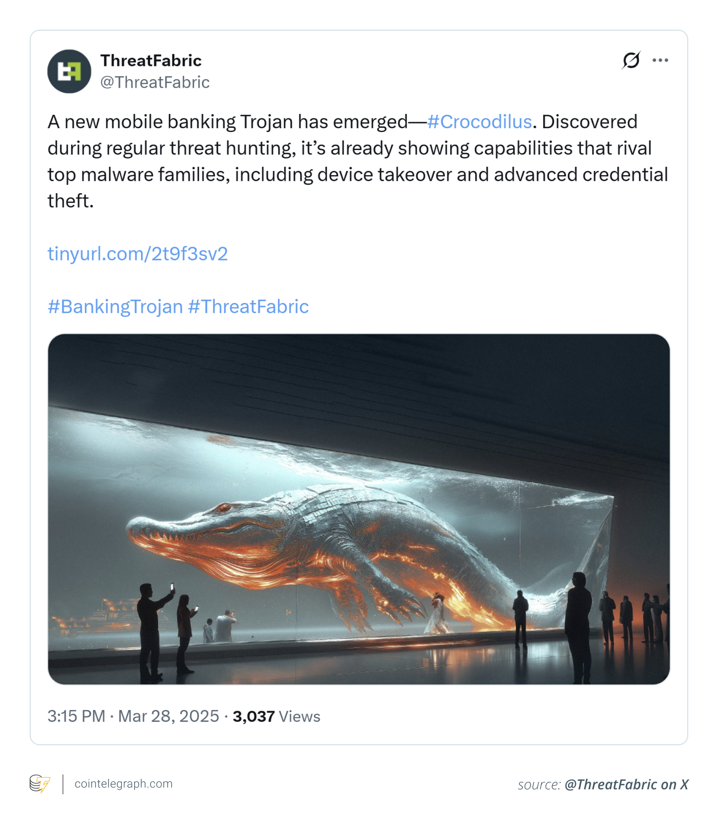 Crocodilus Malware disclosed by ThreatFabric